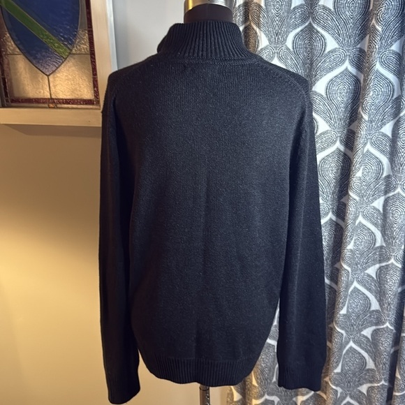 Banana Republic Silk Cashmere Sweater Charcoal Gray Quarter Button Up SZ M - Picture 4 of 7